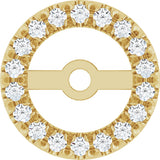 14K Gold Lab-Grown Diamond French-Set Earring Jackets - Yellow Gold