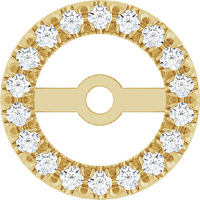 14K Gold Lab-Grown Diamond French-Set Earring Jackets - Yellow Gold