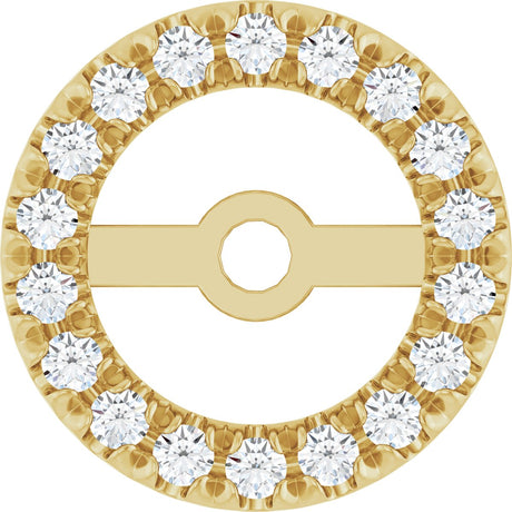 14K Gold Lab-Grown Diamond French-Set Earring Jackets - Yellow Gold