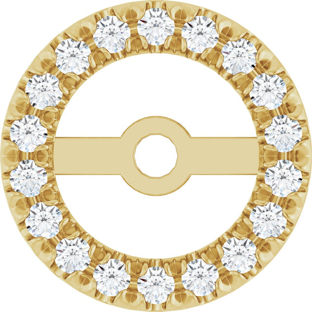 14K Gold Lab-Grown Diamond French-Set Earring Jackets - Yellow Gold