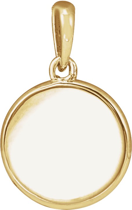 14K Gold Round Natural Diamond Engravable Starburst Necklace or Pendant - Yellow Gold - view 3