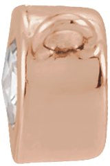 14K Gold Round Natural Diamond Rose-Cut Bezel-Set Necklace - Rose Gold - view 2