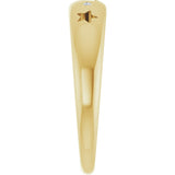 14K Gold Round Natural Diamond Accented Celestial Pierced Ring - Yellow Gold - view 4