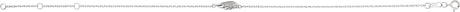 Platinum Round Natural Diamond Angel Wing Bracelet - view 2