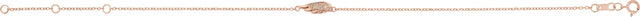 14K Gold Round Natural Diamond Angel Wing Bracelet - Rose Gold - view 2