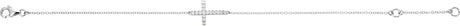 14K Gold Round Natural Diamond Sideways Cross Bracelet - view 2