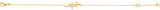14K Gold Round Natural Diamond Sideways Cross Bracelet – 21x11mm - Yellow Gold - view 2