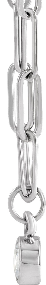 14K Gold Marquise Natural Diamond Micro Bezel-Set Necklace - White Gold - view 2