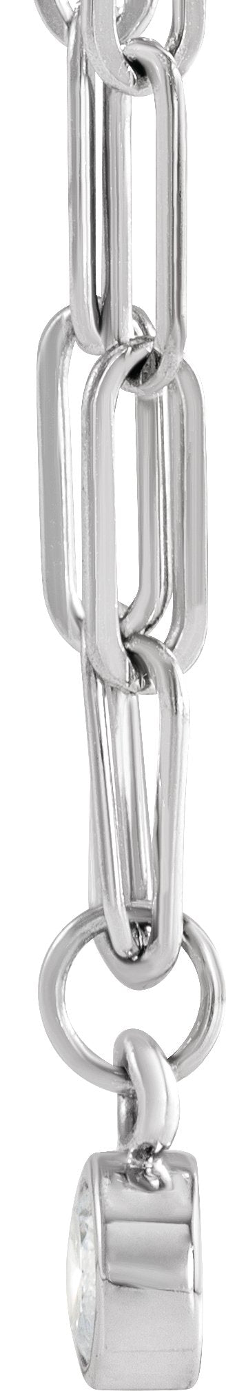 14K Gold Marquise Natural Diamond Micro Bezel-Set Necklace - White Gold - view 2