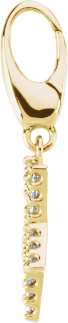 14K Gold Round Natural Diamond Accented Star Pendant – 1/8 CTW - Yellow Gold - view 2