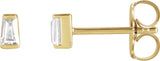 14K Gold Lab-Grown Diamond Tapered Baguette Channel-Set Stud Earrings - Yellow Gold