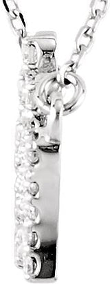 14K Gold Crown Necklace - White Gold - view 2