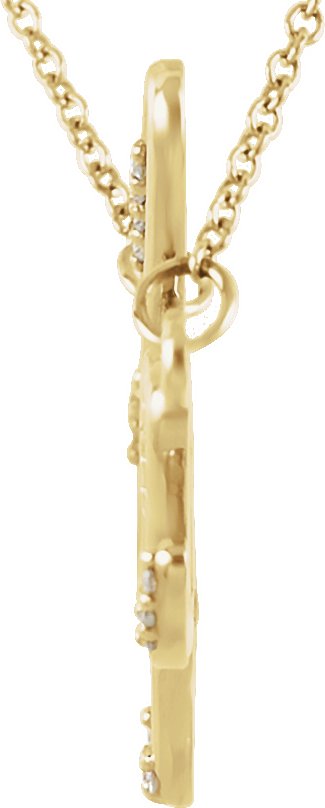 14K Gold "Hope" Phrase Necklace - Yellow Gold - view 2