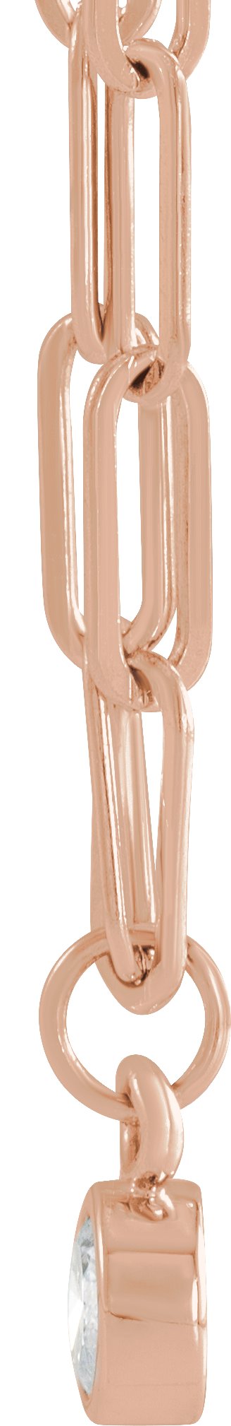 14K Gold Marquise Natural Diamond Micro Bezel-Set Necklace - Rose Gold - view 2