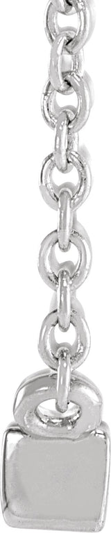Platinum Straight Baguette Natural Diamond Solitaire Channel-Set Necklace - view 2