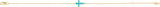 14K Gold Round Natural Turquoise Sideways Cross Bracelet - Yellow Gold - view 2