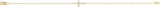 14K Gold Round Natural Diamond Sideways Cross Bracelet – 2mm Stones - Yellow Gold - view 2
