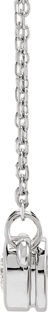 Platinum Natural Diamond Heart Necklace - view 2