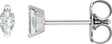 Platinum Marquise Natural Diamond Solitaire V-Prong Stud Earrings