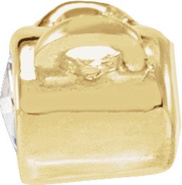 14K Gold Round Natural Diamond Rose-Cut Bezel-Set Necklace - Yellow Gold - view 2