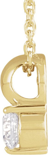 14K Gold Round Natural Diamond Accented Bead Necklace or Pendant - Yellow Gold - view 2