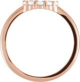 14K Gold Round Natural White Opal Cabochon Halo-Style Ring - Rose Gold - view 2