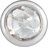 Platinum Natural Diamond Round Bezel-Set Pendant