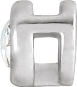 Platinum Natural Diamond Round Bezel-Set Pendant - view 2