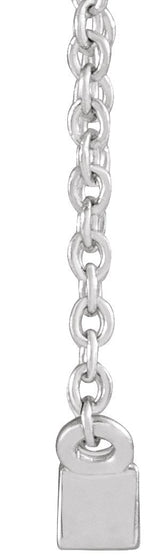 Platinum Straight Baguette Natural Diamond Solitaire Channel-Set Necklace - view 2