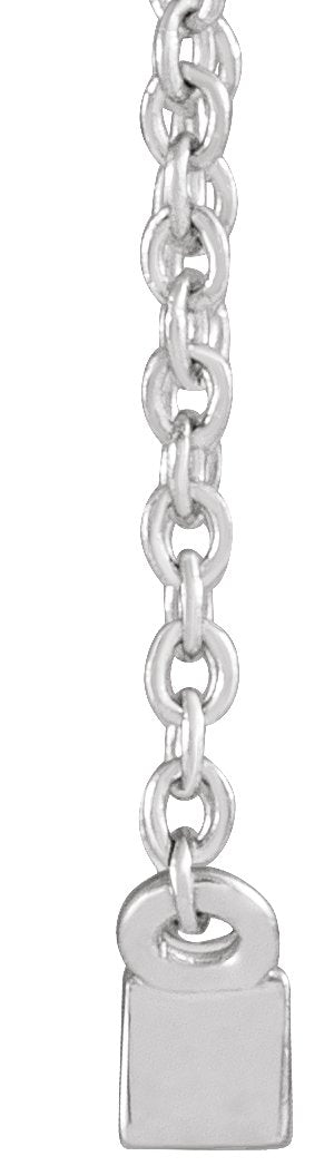 Platinum Straight Baguette Natural Diamond Solitaire Channel-Set Necklace - view 2