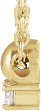 14K Gold Round Natural Diamond Accented Bead Necklace or Pendant - Yellow Gold - view 2