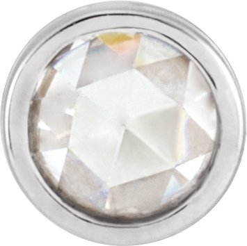 Platinum Natural Diamond Round Bezel-Set Pendant