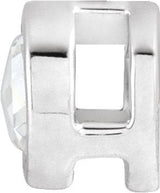 14K Gold Natural Diamond Round Bezel-Set Pendant - White Gold - view 2