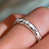 Men's 18K Gold Rosary Ring – 3.2mm