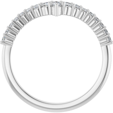 Platinum Pear Lab-Grown Diamond Contour Band – 3x2mm - view 2