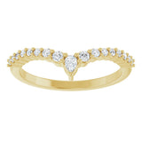14K Gold Pear Lab-Grown Diamond Contour Band – 3x2mm - Yellow Gold - view 3