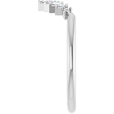 Platinum Straight Baguette Natural Diamond Contour Band – 2.5x1mm - view 4