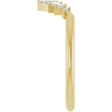 14K Gold Straight Baguette Natural Diamond Contour Band – 2.5x1mm - Yellow Gold - view 4