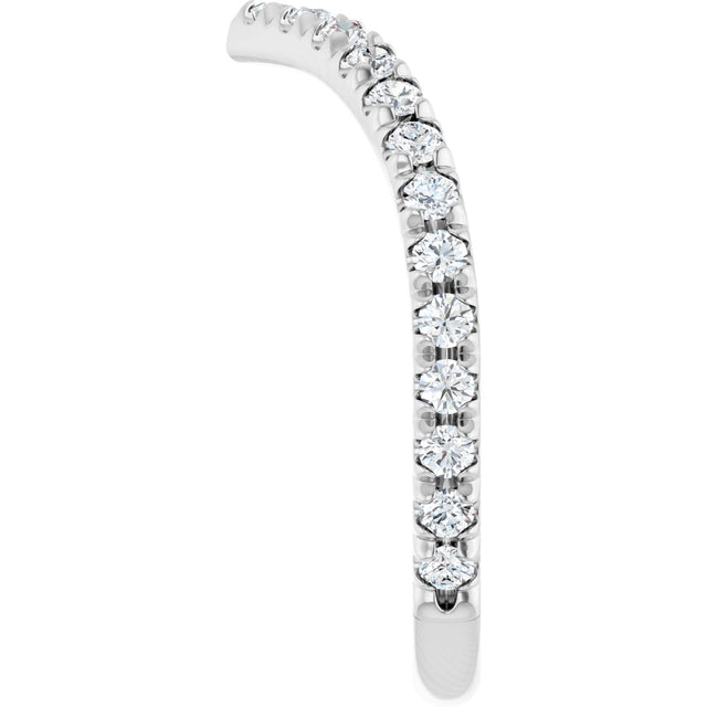Platinum Round Natural Diamond Accented Contour Band II - view 4