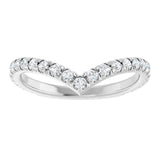 Platinum Round Lab-Grown Diamond Accented Contour Band II - view 3