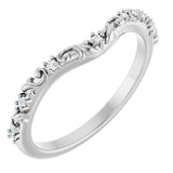 Platinum Round Natural Diamond Contour Band VII