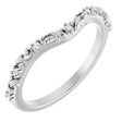 14K Gold Round Natural Diamond Contour Band VI - White Gold