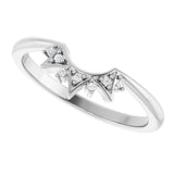 Platinum Round Natural Diamond Contour Band VIII - view 5