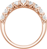 14K Gold Round Lab-Grown Diamond Accented Contour Band – 1 CTW - Rose Gold - view 2