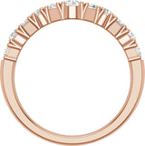 14K Gold Round Lab-Grown Diamond Contour Band – 1 CTW - Rose Gold - view 2