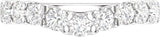 14K Gold Round Lab-Grown Diamond Accented Contour Band – 1 CTW - White Gold - view 3