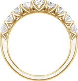14K Gold Round Lab-Grown Diamond Accented Contour Band – 1 CTW - Rose Gold - view 4