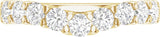 14K Gold Round Lab-Grown Diamond Accented Contour Band – 1 CTW - Yellow Gold - view 2