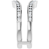 Platinum Round Natural Diamond Channel-Set Ring Guard - view 4