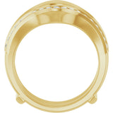 14K Gold Round Natural Diamond Channel-Set Ring Guard – 1/2 CTW - Yellow Gold - view 3